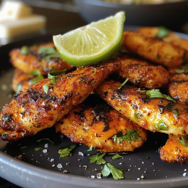 Alitas de pollo con salsa de parmesano, servidas con perejil.