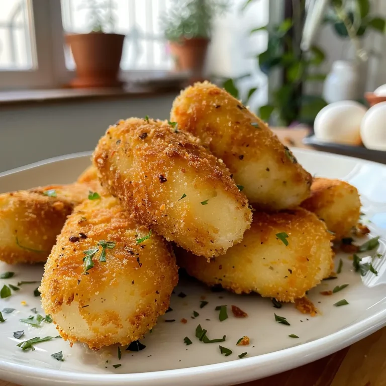 Croquetas caseras de pollo servidas con una guarnición de ensalada.