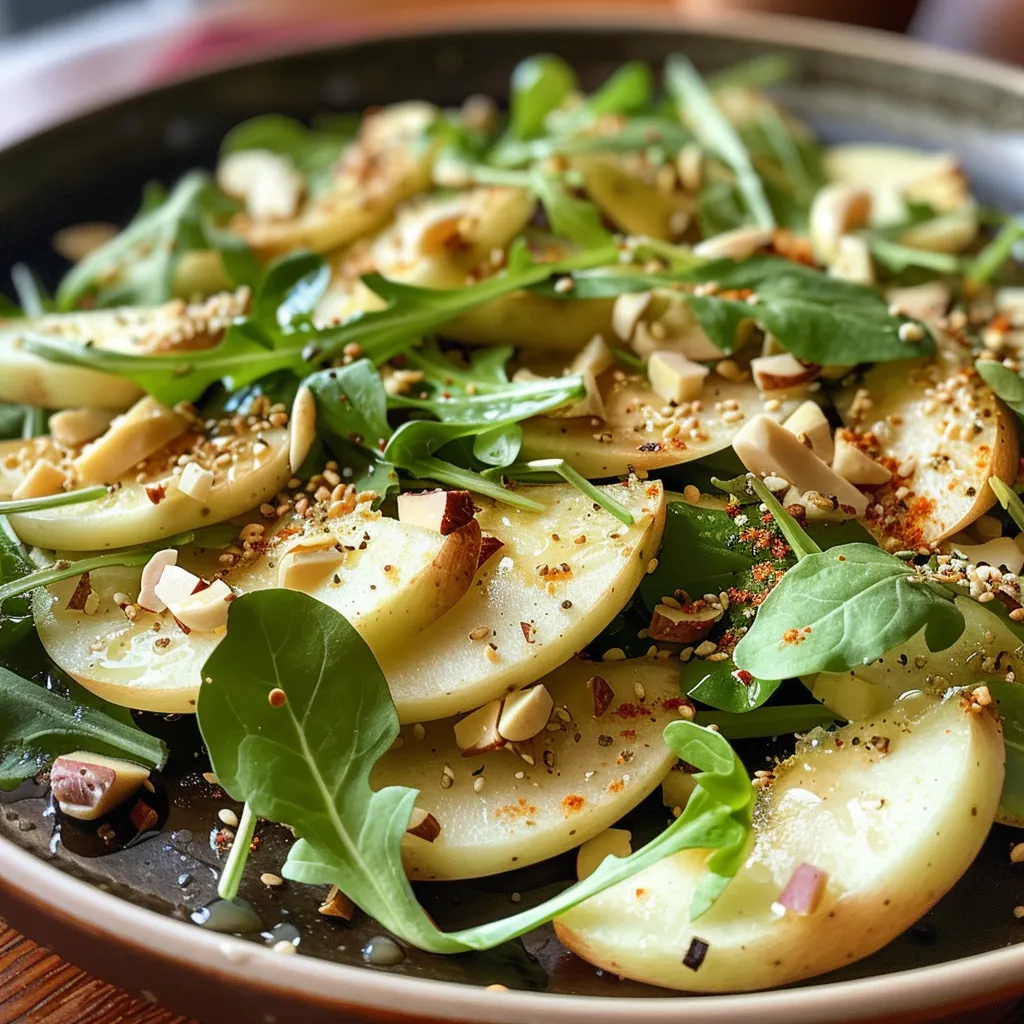 Ensalada de apio con ingredientes variados, vista lateral.