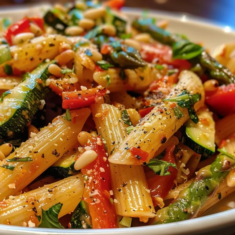 Atrévete a Saborear la Pasta Primavera Sin Gluten y Sin Lácteos! Plato colorido de Pasta Primavera sin gluten ni lácteos.