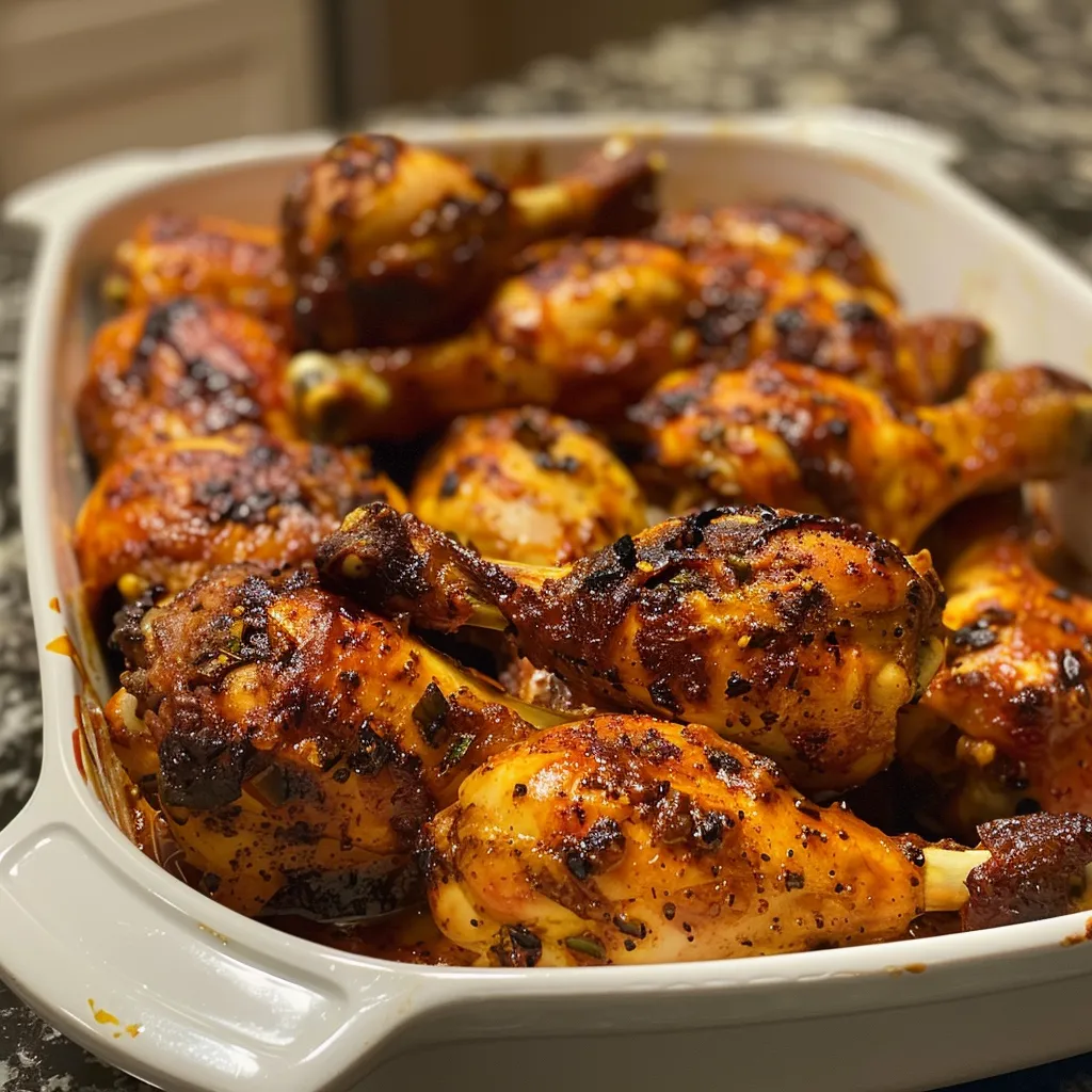 Pollo a la BBQ con ingredientes visibles y jugosidad destacada.