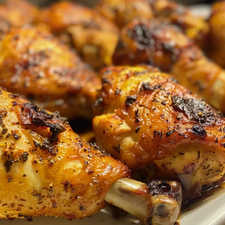 Vista lateral de pollo al horno, crujiente por fuera y tierno por dentro.