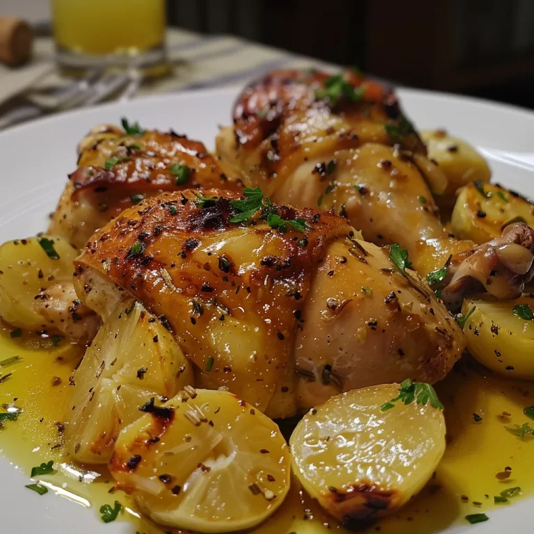 Pollo al limón y romero acompañado de vegetales y especias.