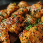 Pollo Cajún bien sazonado colocado sobre una servilleta.