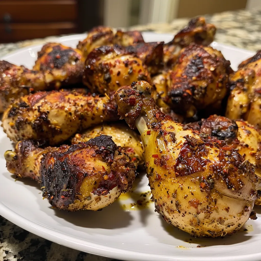 A mouthwatering close-up of Pollo Cajun, highlighting its flavor-packed spices.