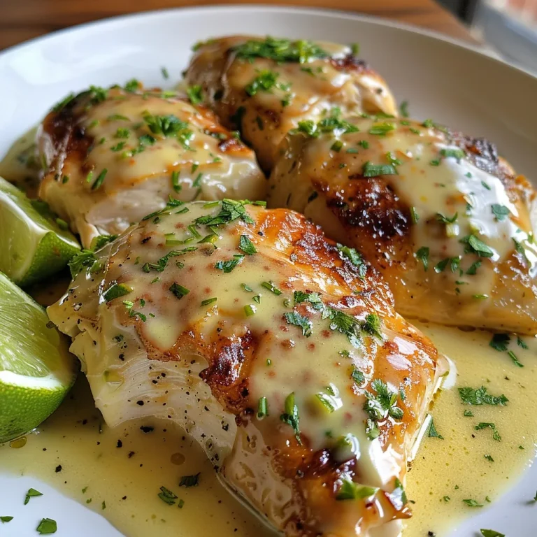 Detalle de Pollo Crema Limón, con filetes de pollo en salsa cremosa y limón, presentado en un plato atractivo.