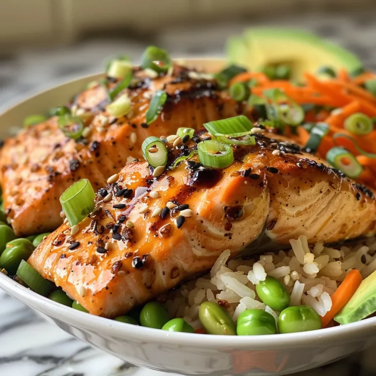 Tazón de arroz con salmón, edamame, zanahorias y aguacate.