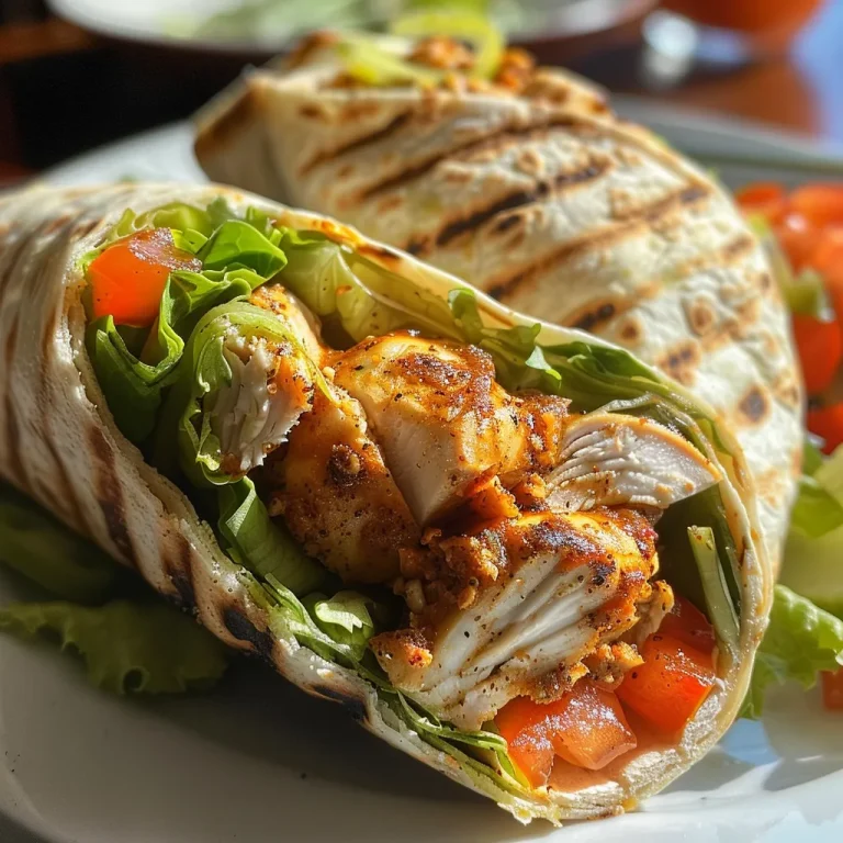Wrap de Pollo Crujiente: ¡Sabor y Diversión en Cada Mordisco! Wrap de pollo crujiente con ingredientes como lechuga y tomate, visto de perfil.