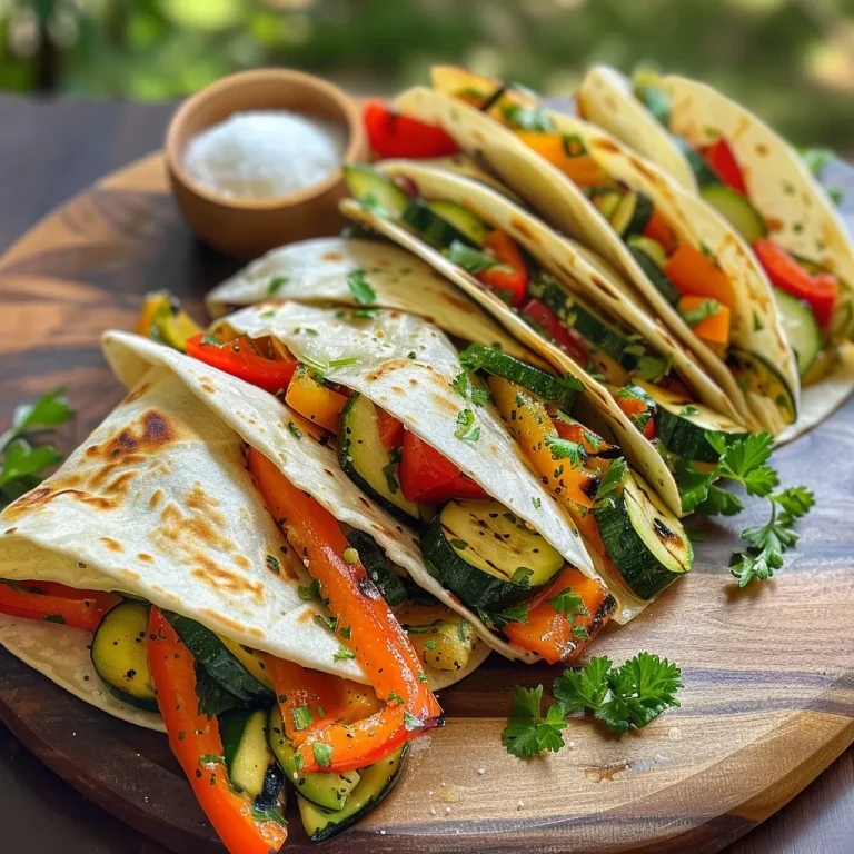 Primer plano de wraps de verduras a la parrilla con ingredientes frescos.