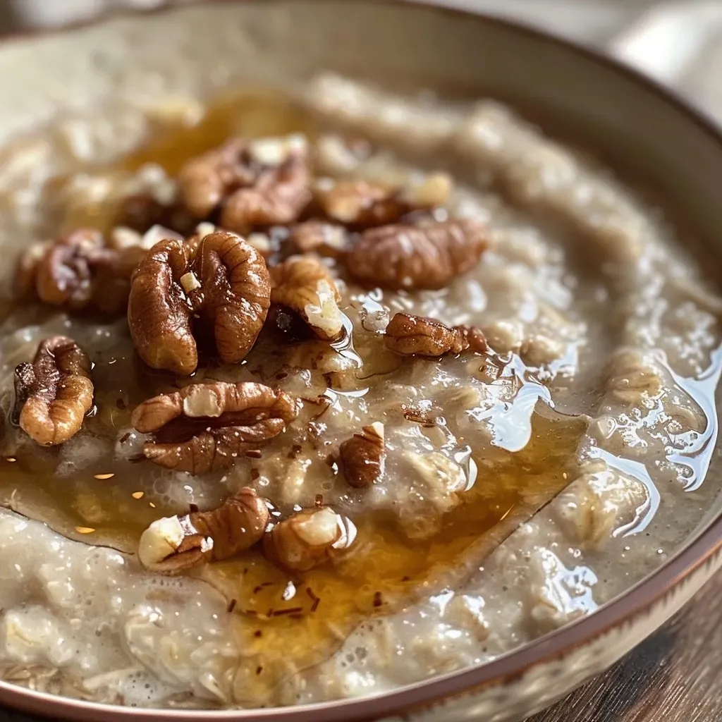 ['Avena con durazno en un tazón, con fruta fresca y crema.', 'Deliciosa avena acompañada de duraznos y crema, vista lateral.', 'Tazón de avena decorado con duraznos jugosos y crema.', 'Plato de avena con trozos de durazno y un toque de crema.']