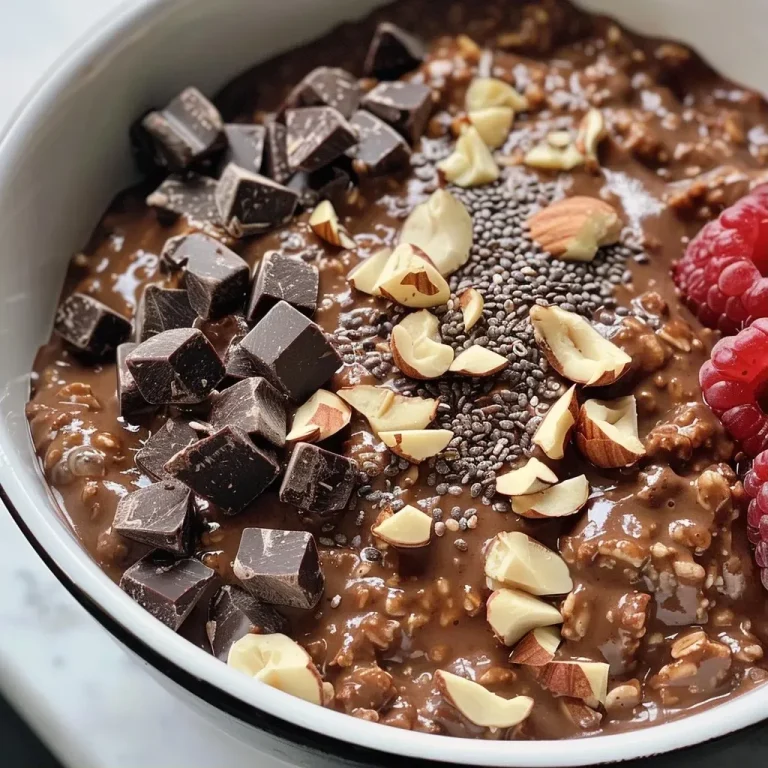 ['Tazón de avena de chocolate con frutas y chocolate oscuro.', 'Avena de chocolate en un tazón, decorada con plátano y frambuesas.', 'Detalle de una porción de avena de chocolate con nueces y frutas.', 'Avena de chocolate cremosa con trozos de chocolate y frutos frescos.']