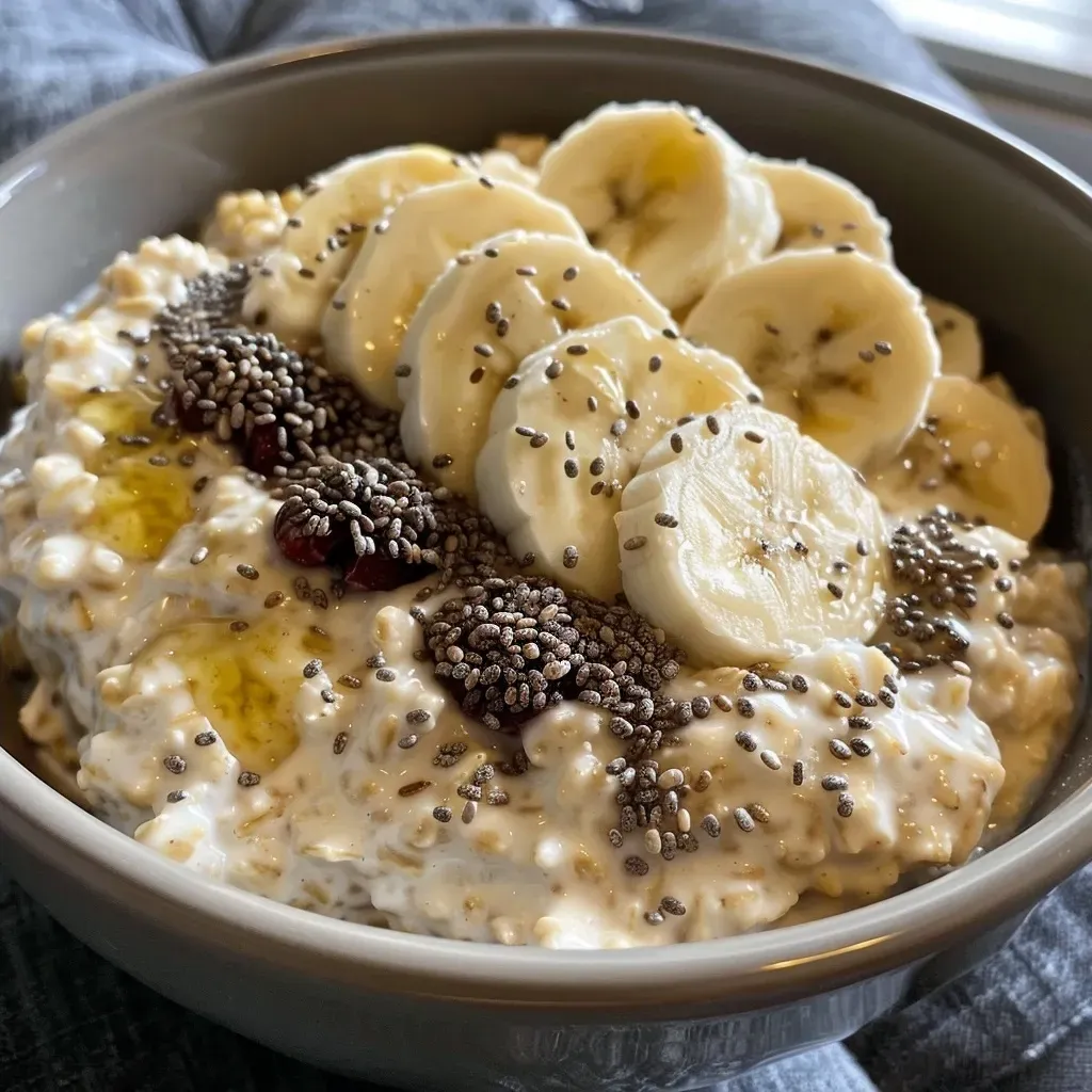 ['Tazón de avena proteica cremosa con ingredientes visibles.', 'Close up de avena con proteínas y frutas.', 'Presentación lateral de avena cremosa en recipiente.', 'Detalle de avena proteica lista para disfrutar.']