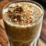 ['Batido de avena con canela en vaso.', 'Close up de un batido saludable de avena.', 'Vaso de batido de avena para perder peso.', 'Batido de avena fresco con ingredientes visibles.']