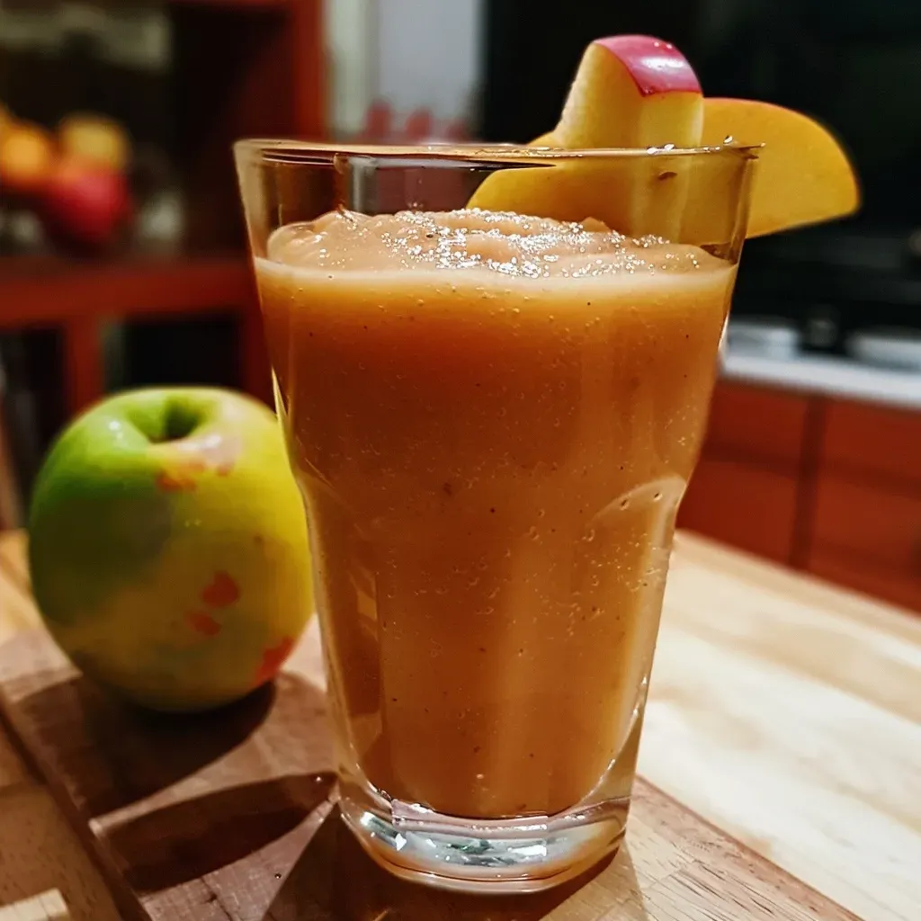 ['Batido de ciruela y manzana en un vaso, con semillas de chía visible.', 'Close up de un batido de ciruela y manzana en un vaso transparente.', 'Vaso con batido de ciruela y manzana, decorado con semillas de chía.', 'Batido saludable de ciruela y manzana, con textura cremosa en un vaso.']