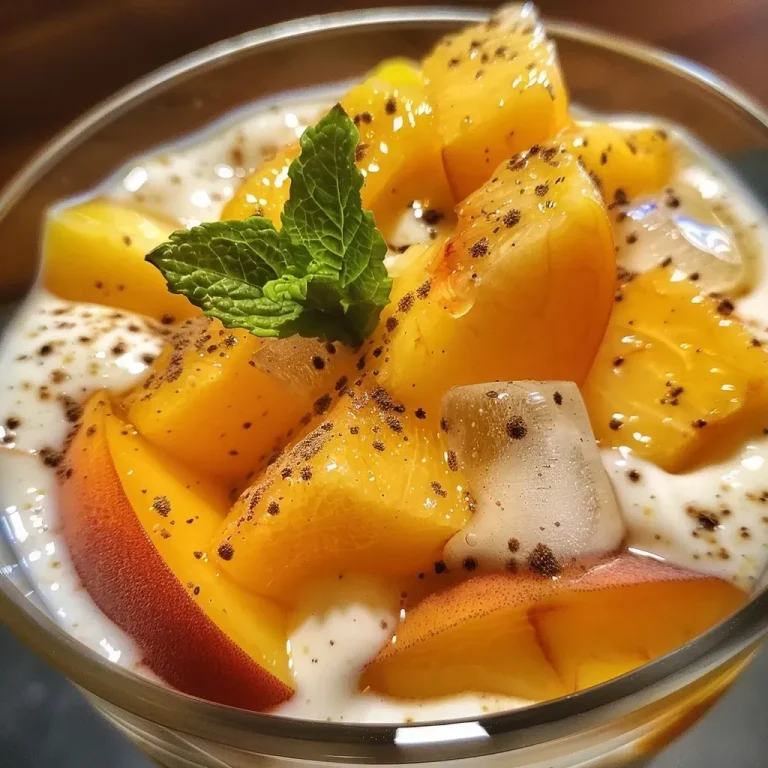 ['Batido de yogur de durazno en un vaso con duraznos frescos al lado.', 'Close-up de un batido de durazno con textura cremosa y color vibrante.', 'Vaso de batido de yogur de durazno con hielo, decorado con rodajas de durazno.', 'Preparación de batido de durazno, mostrando ingredientes frescos y cremosos.']