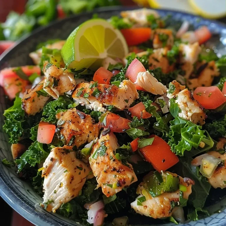 ['Ensalada de pollo y durazno a la parrilla con hojas verdes y frutos.', 'Primer plano de ensalada fresca con pollo, durazno y granada.', 'Ensalada colorida con pechugas de pollo, aguacate y nuez.', 'Detalle de ensalada de pollo a la parrilla con ingredientes frescos.']