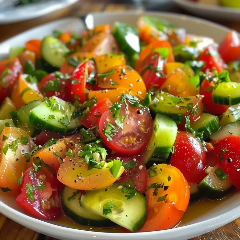 ['Ensalada colorida con tomatitos cherry, aguacate y pepino en un plato.', 'Primer plano de una ensalada fresca con ingredientes saludables.', 'Ensalada de tomatitos cherry, aguacate y pepino, ideal para un día de verano.', 'Detalle de ensalada con aguacate y vegetales frescos.']