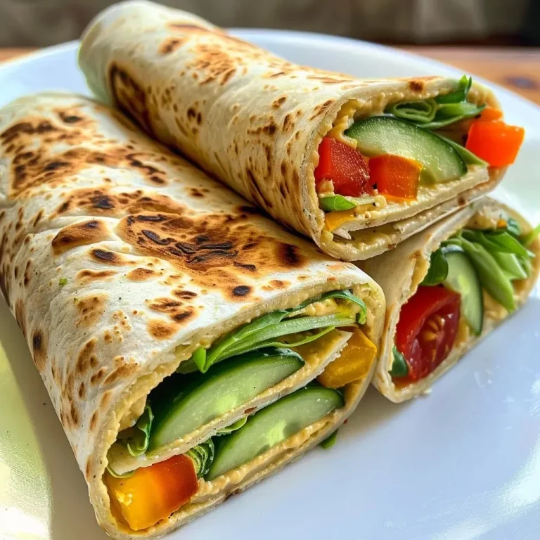 ['Hummus Veggie Wrap con ingredientes frescos.', 'Delicioso wrap de hummus y verduras en vista lateral.', 'Cierre de un Hummus Veggie Wrap lleno de colores.', 'Hummus Veggie Wrap con verduras frescas y tortillas.']
