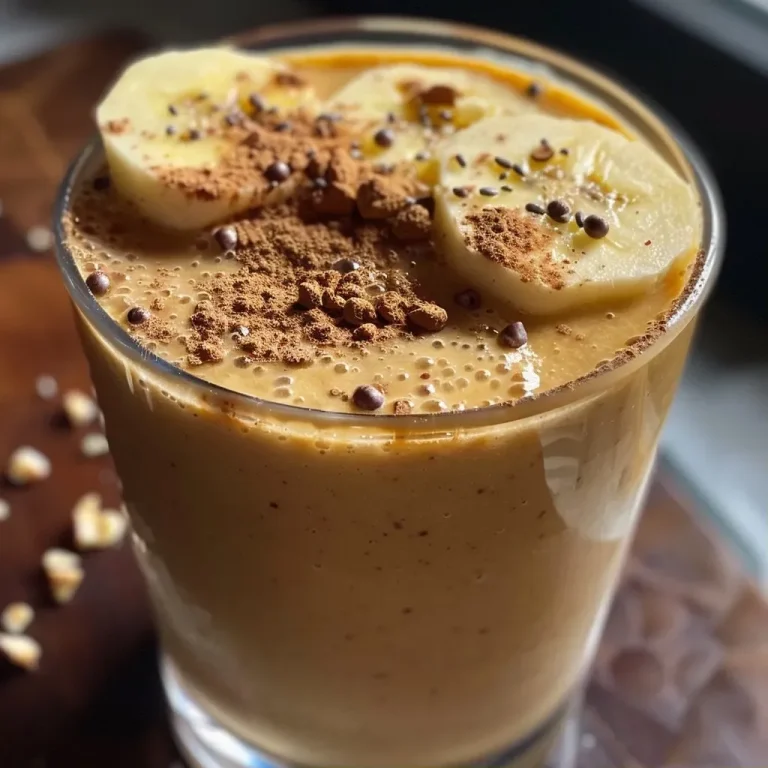 ['Smoothie de pera con un toque de canela y maca en un vaso.', 'Primer plano de un smoothie de pera y plátano con especias.', 'Bebida saludable de smoothie de pera en un vaso transparente.', 'Smoothie de pera y canela decorado con un toque de maca.']