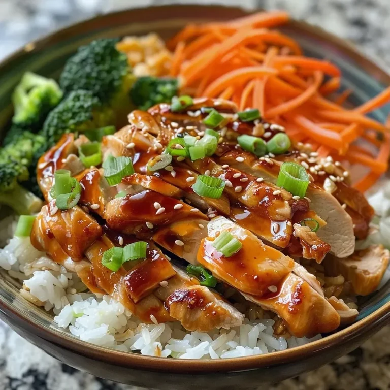 ['Tazón de arroz con pollo teriyaki acompañado de vegetales.', 'Primer plano de un bowl de pollo teriyaki con arroz y verduras.', 'Tazón de arroz con pollo teriyaki, brócoli y zanahorias.', 'Arroz con pollo teriyaki y aderezos en un plato atractivo.']