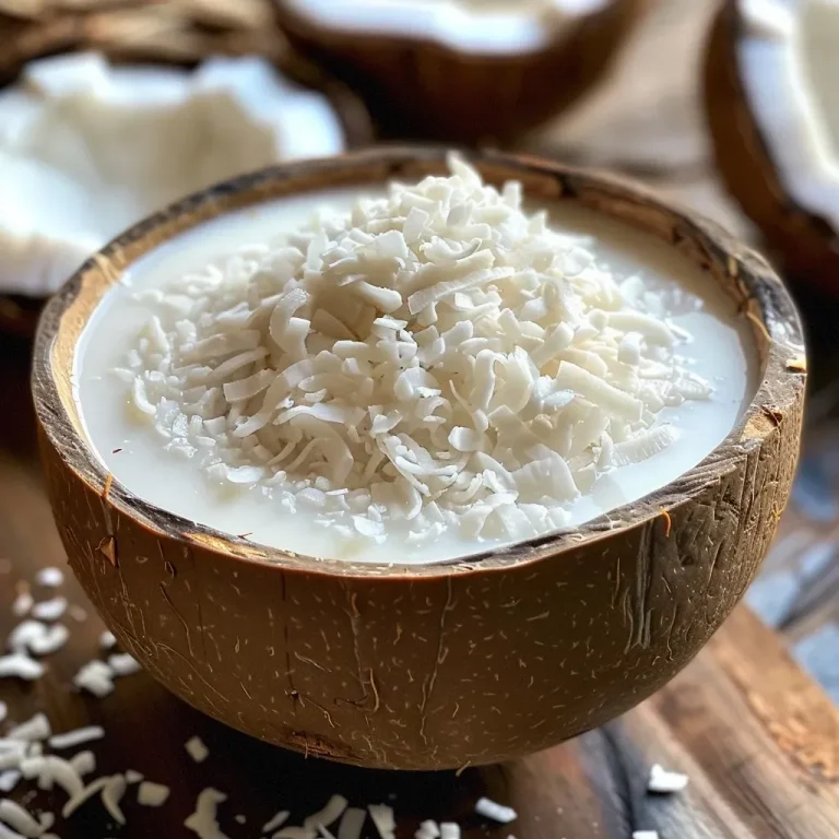 ['Yogur de coco cremoso en un bol.', 'Primer plano de un yogur de coco con textura suave.', 'Yogur de coco servido en un recipiente de cerámica.', 'Close up de yogur de coco con ingredientes visibles.']