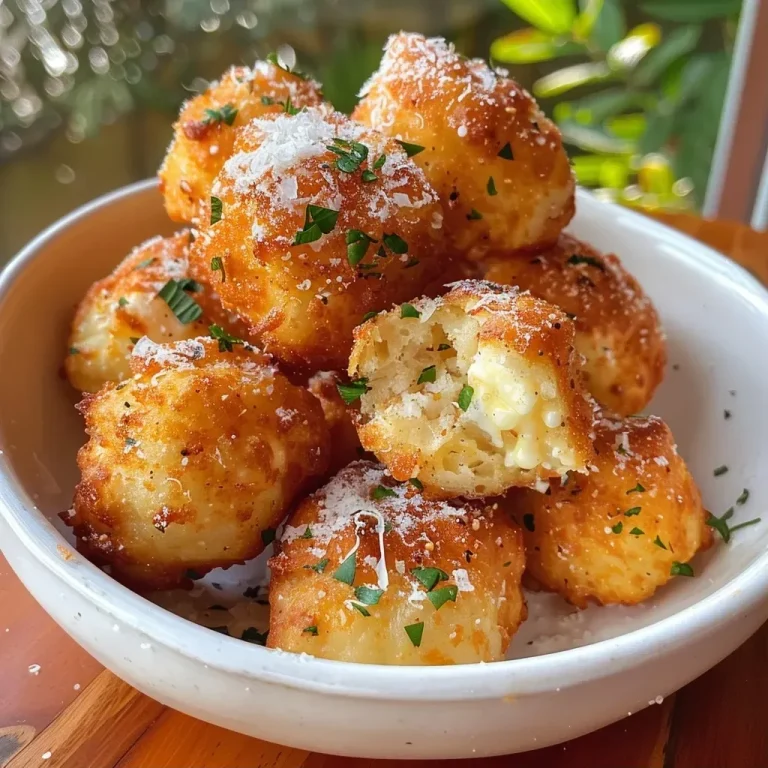 ['Buñuelos de coliflor con queso al horno, dorados y apetitosos.', 'Detalle de buñuelos de coliflor recién horneados con queso.', 'Deliciosos buñuelos de coliflor con un toque dorado y queso.', 'Vista lateral de buñuelos de coliflor al horno, crujientes y sabrosos.']