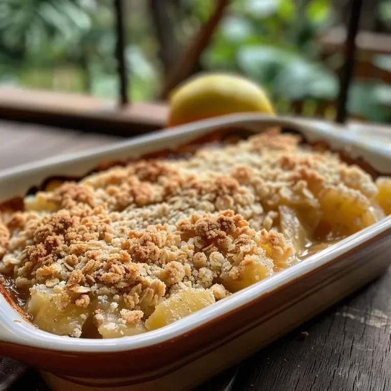 ['Crumble de duraznos servido en un plato, con trozos de almendras.', 'Primer plano de un crumble de duraznos, mostrando su textura crujiente.', 'Vista lateral de crumble de duraznos con cobertura de almendras.', 'Crumble de duraznos decorado con canela y almendras, listo para disfrutar.']