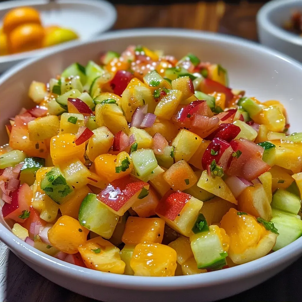 Ensalada de col rizada con frutas en su jugo y semillas de girasol.