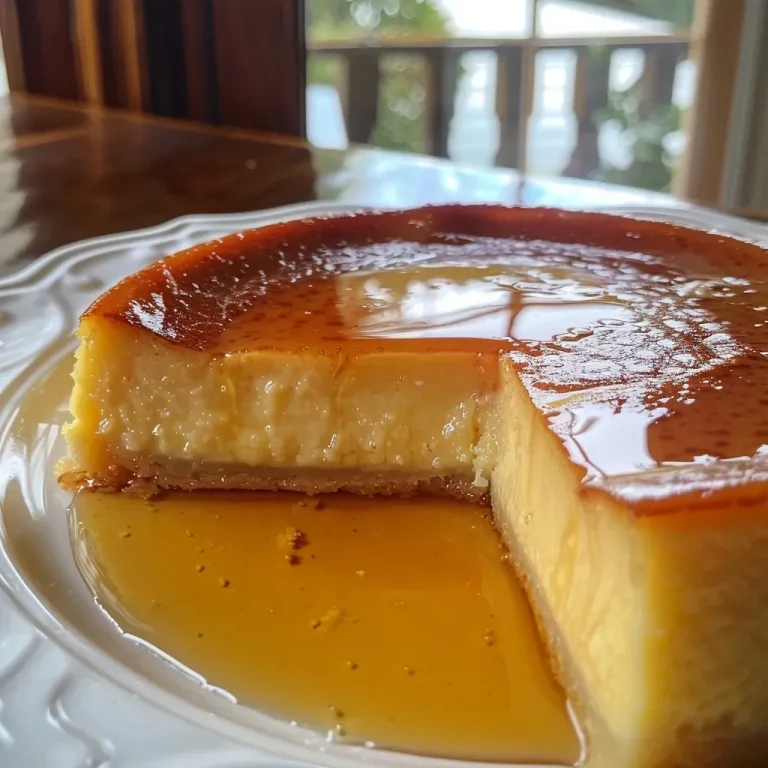 ['Flan de arce reducido en azúcar en primer plano.', 'Vista lateral de un flan de arce con textura jugosa.', 'Delicioso flan de arce con un toque reducido de azúcar.', 'Flan de arce cremoso presentado en un plato.']