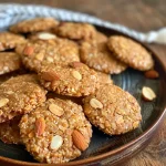 ['Galletas saludables de jengibre en primer plano.', 'Vista lateral de galletas de jengibre jugosas y deliciosas.', 'Deliciosas galletas de jengibre sobre una superficie clara.', 'Galletas de jengibre saludables con ingredientes visibles.']