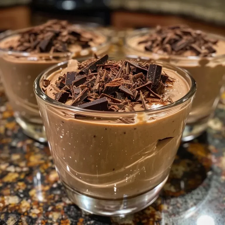 ['Mousse de chocolate y jengibre servido en un vaso.', 'Detalle de mousse de chocolate con decoración de chocolate.', 'Postre de mousse de chocolate y especias en primer plano.', 'Close-up de mousse de chocolate con jengibre en un plato.']