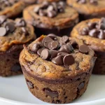 ['Muffins de batata frescos en primer plano.', 'Vista lateral de muffins de batata dorados y jugosos.', 'Deliciosos muffins de batata en una mesa.', 'Muffins de batata recién horneados con textura esponjosa.']