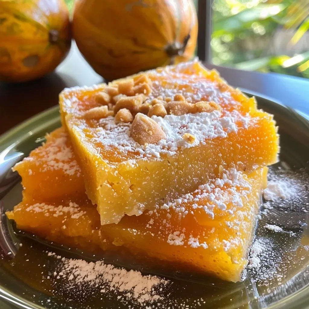 Pay de calabaza sin gluten ni lácteos, visto de perfil.