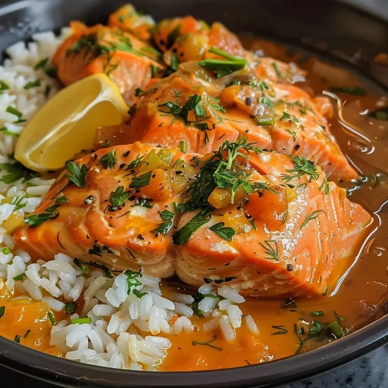 ['Primer plano de salmón jugoso en una olla con arroz.', 'Vista lateral de un delicioso plato de salmón con arroz.', 'Detalle de un plato saludable de salmón y arroz en una olla.', 'Close up de salmón cocinado con arroz en una olla.']