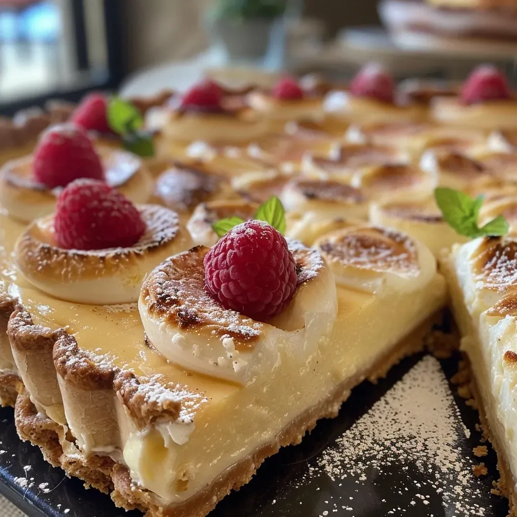 Tarta de castañas presentada en un plato, vista lateral.