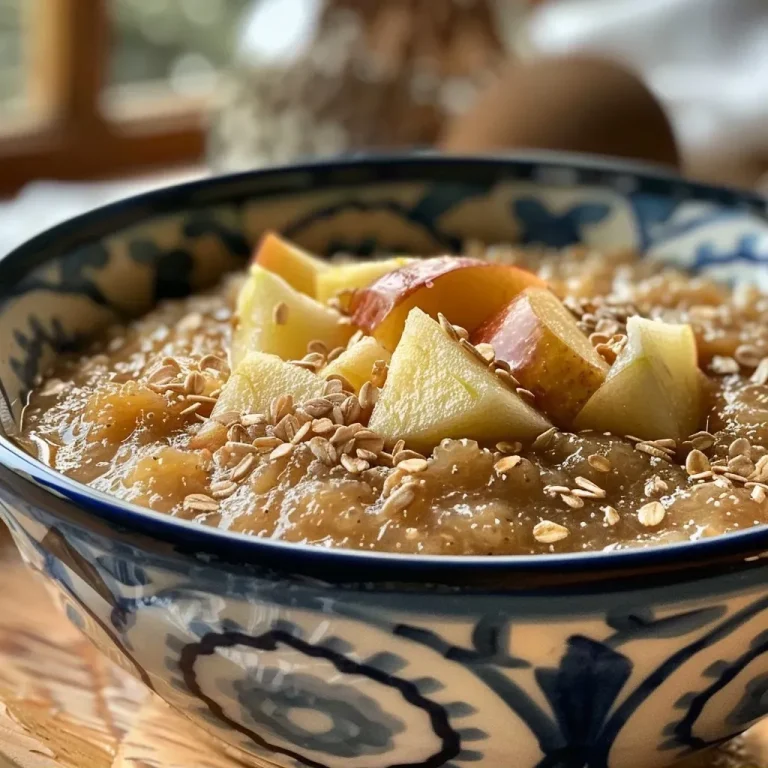 Bizcocho saludable de manzana, avena y pasas en una mesa.