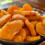 Buñuelos de calabaza dorados y crujientes en un plato.