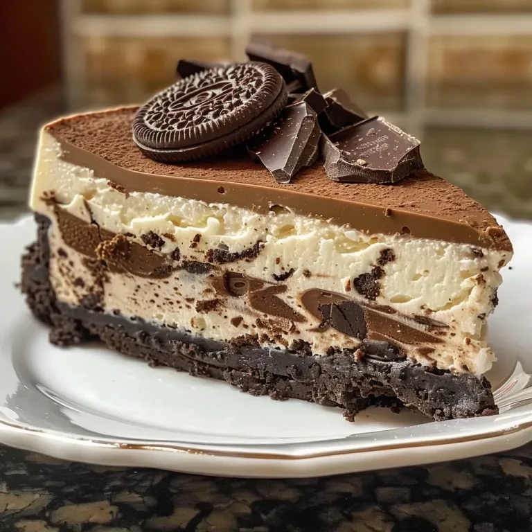 Cheesecake de chocolate con merengues de forma fantasma.