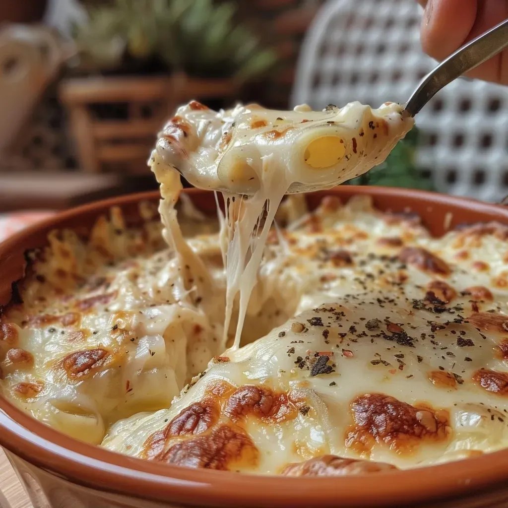 Tazón con dip de tocineta y ingredientes frescos.