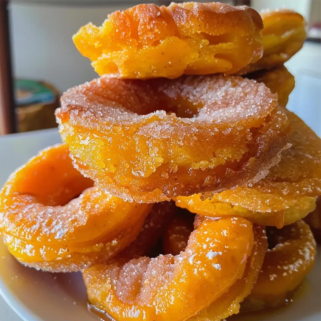 Primer plano de donas de calabaza con un delicioso glaseado.