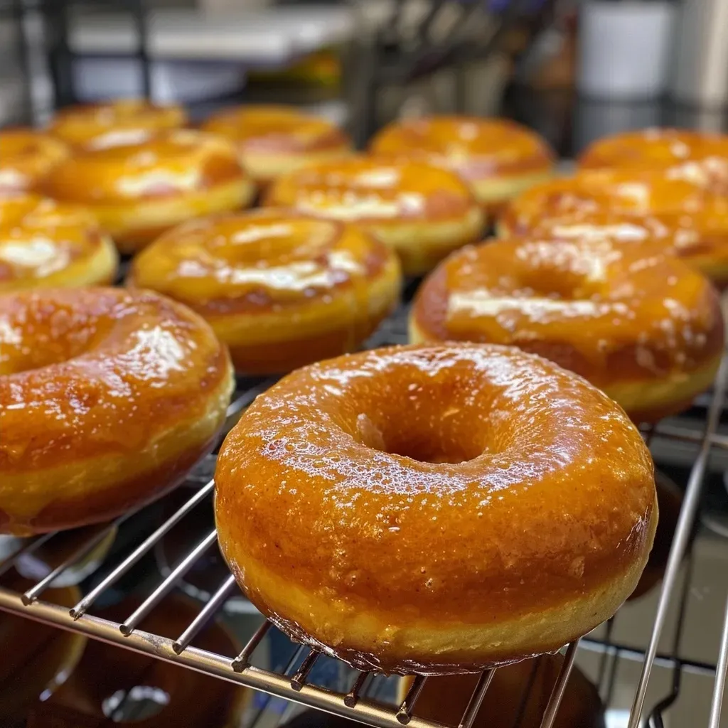Primer plano de deliciosos donuts de calabaza.