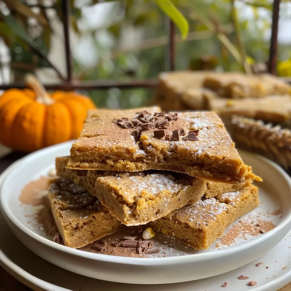 Primer plano de galletas de calabaza esponjosas y doradas.