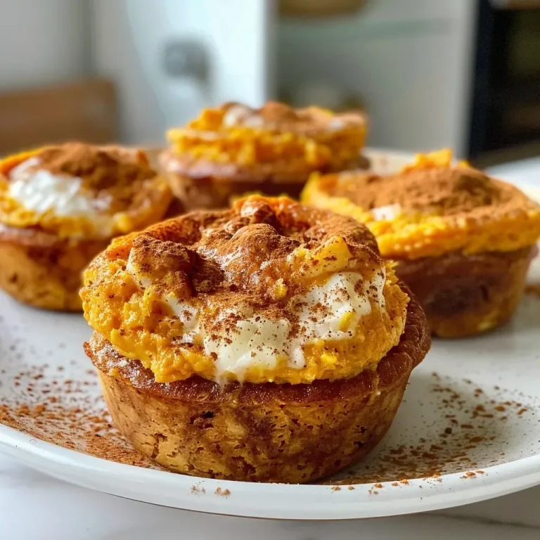 Muffins de Calabaza y Queso Cottage: Delicias Nutritivas para Cada Ocasión Muffins de calabaza y queso cottage en un plato.