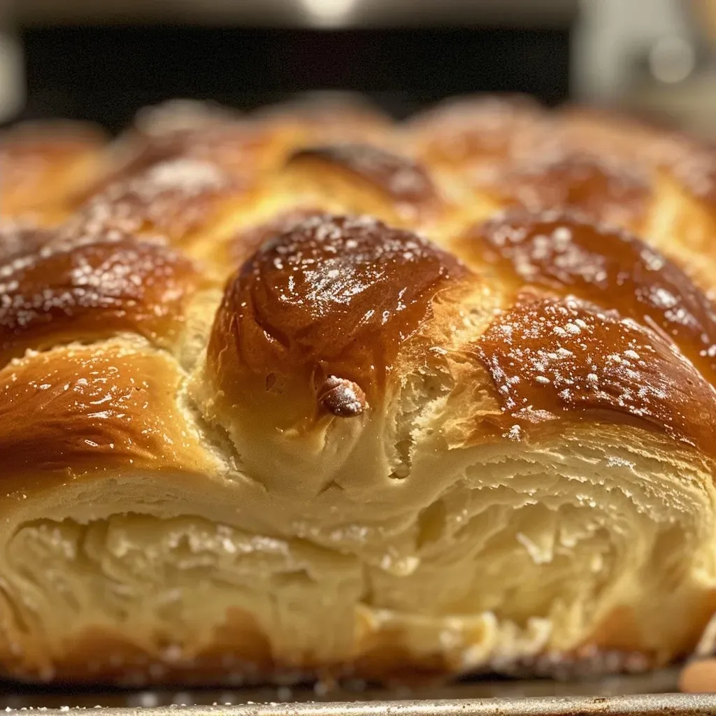 Close up de un delicioso pan de muerto con decoración azucarada.