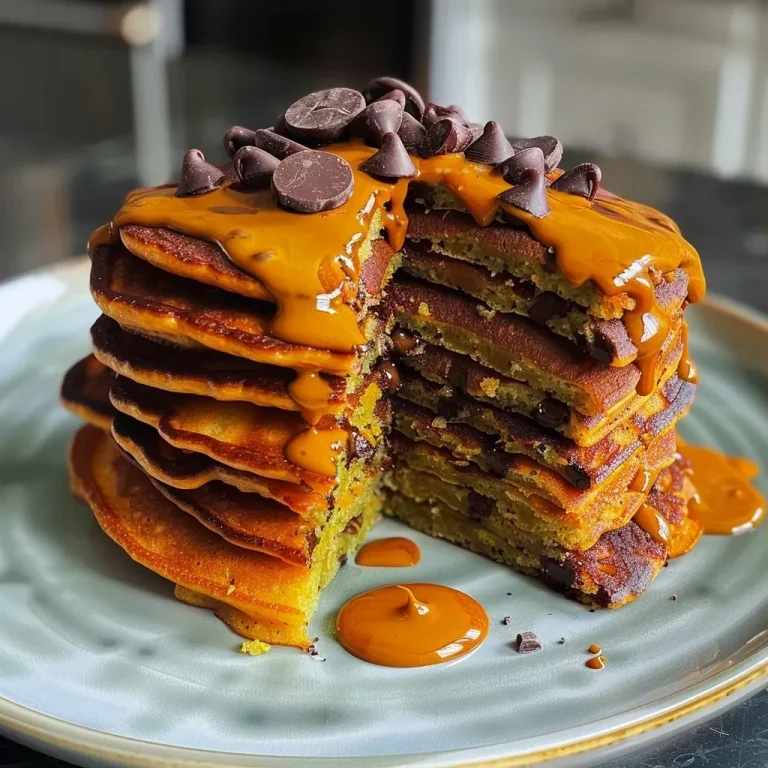 Pancakes de calabaza decorados como Jack-O-Lantern.