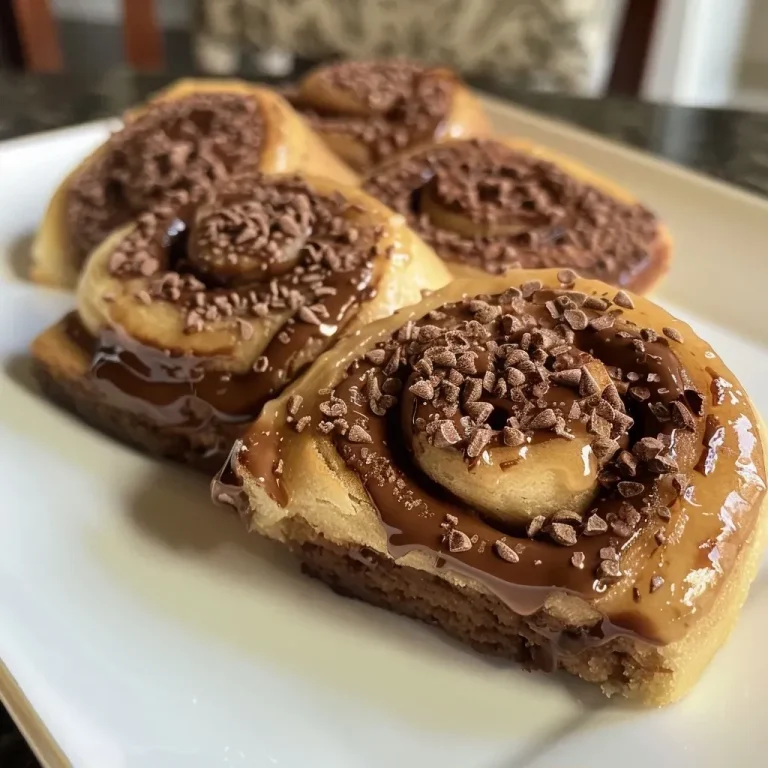 Deliciosos Rollos de Canela con Chocolate: Tu Guía Infalible para Sorprender Rollos de canela con chocolate recién horneados, vista lateral.
