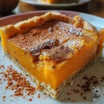 Tarta de calabaza con especias vista lateral.