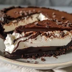 Tarta de chocolate con glaseado de malvavisco.