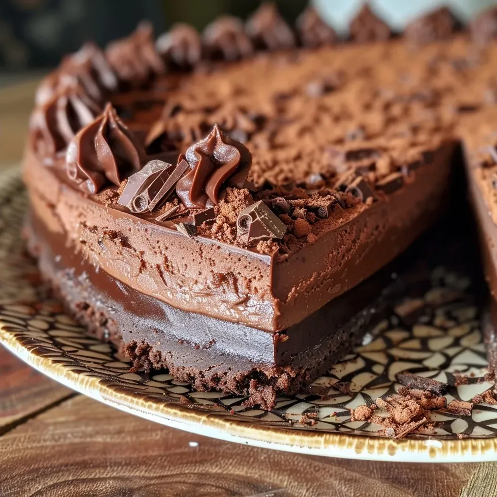 Vista lateral de una tarta de chocolate con forma de murciélago.