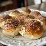 Trufas de pan de muerto con queso crema en primer plano.